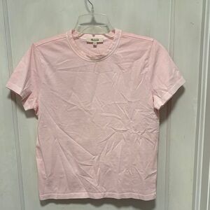 Madewell Light Pink The Perfect Crewneck Tee In Allday Jersey Xsmall NS581